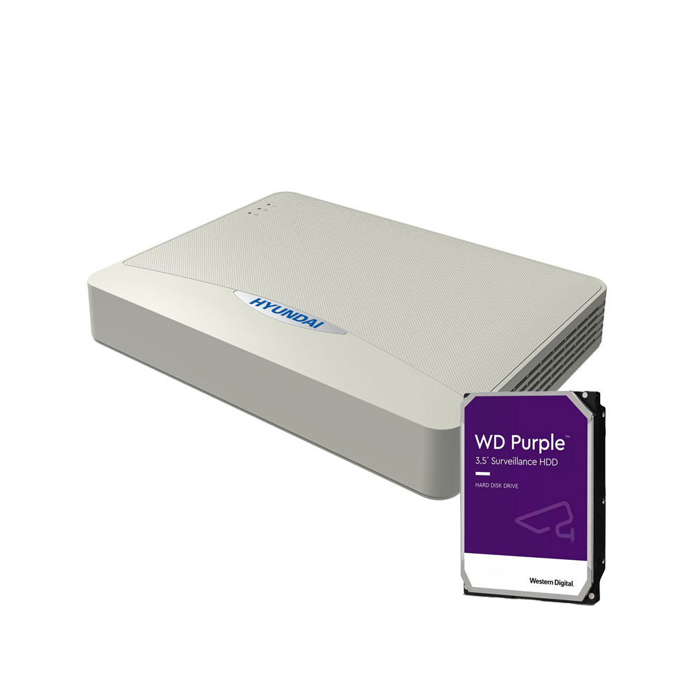 HYU-524N-2TB | HYUNDAI 8 canali NVR IP con 8 PoE/PoE+