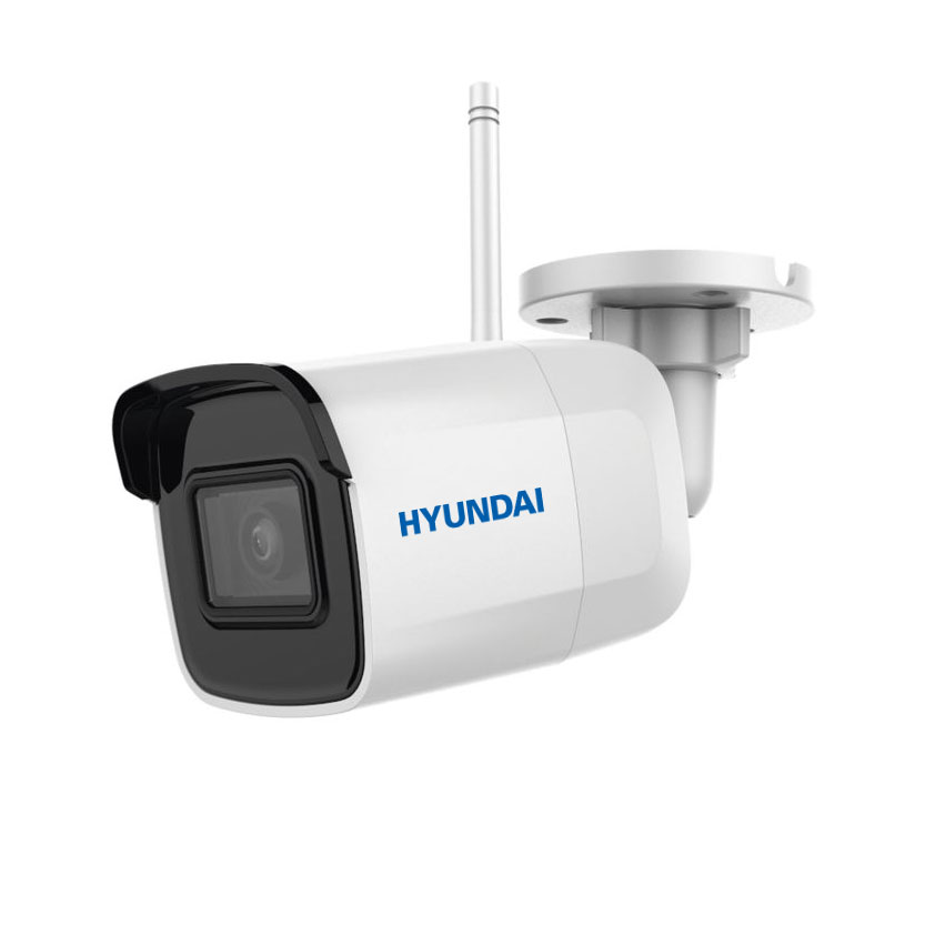 HYU-648 | Cámara WiFi bullet IP con iluminación infrarroja 30m, de exterior de 2 Megapíxels. Formato H.265+/H.265/H.264+/H.264//MJPEG. CMOS 1/2,8" de 2MP. Stream Dual. Filtro mecánico. 0,028 lux. Óptica fija de 2,8 mm (114°). OSD, AGC, 3D-DNR, BLC, WDR digital, máscaras de privacidad, ROI. Incorpora micrófono. Ranura MicroSD/SDHC/SDXC. IP66. 3AXIS. 12V CC.