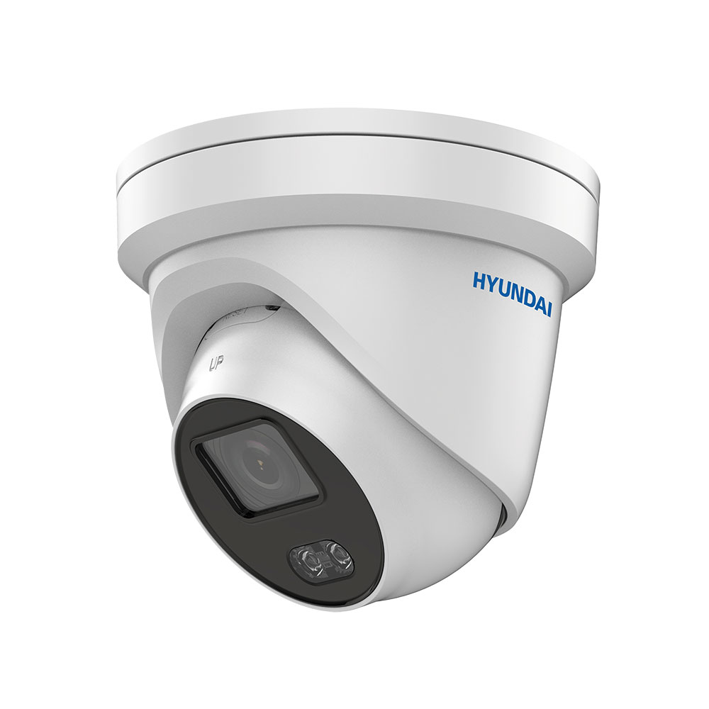 HYU-677 | Minidomo IP serie Color View de 2MP con iluminación blanca de hasta 30m, apto para exterior