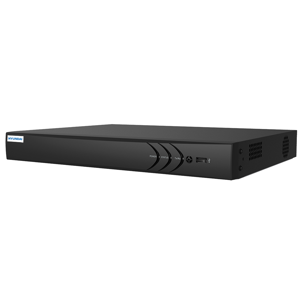 HYU-754 | Enregistreur numérique HYUNDAI NEXTGEN IP à 16 canaux. H.265 / H.265 + / H.264 / H.264 + / MPEG4. Lecture synchrone de 16 canaux. Affichage jusqu'à 8MP. Enregistrement 8MP, 6MP, 5MP, 4MP, 3MP, 1080P, UXGA, 720P, 4CIF, etc. Enregistrement jusqu’à 160 Mbps. Sortie HDMI 4K et VGA 1080P. Audio bidirectionnel. Prend en charge 2 disques durs SATA. RJ45 Gigabit Compatible Onvif, P2P, DDNS. 12V DC 16 PoE +.