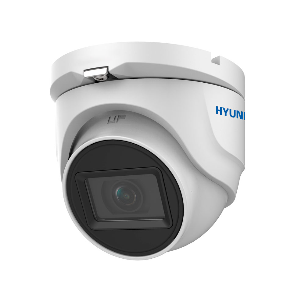 HYU-813 | Dome fisso 4 in 1 HYUNDAI NEXT serie GEN PRO con Smart IR da 30 m per esterno. CMOS da 5 MP. Risoluzione 5MP @ 20ips Uscita video commutabile 4 in 1. Obiettivo fisso da 2,8 mm (85,5 °). Filtro ICR. AWB, AGC, BLC, HLC, Digital WDR, 2D-DNR. Incorpora un microfono. Audio coassiale. IP67. 3AXIS. 12V DC.