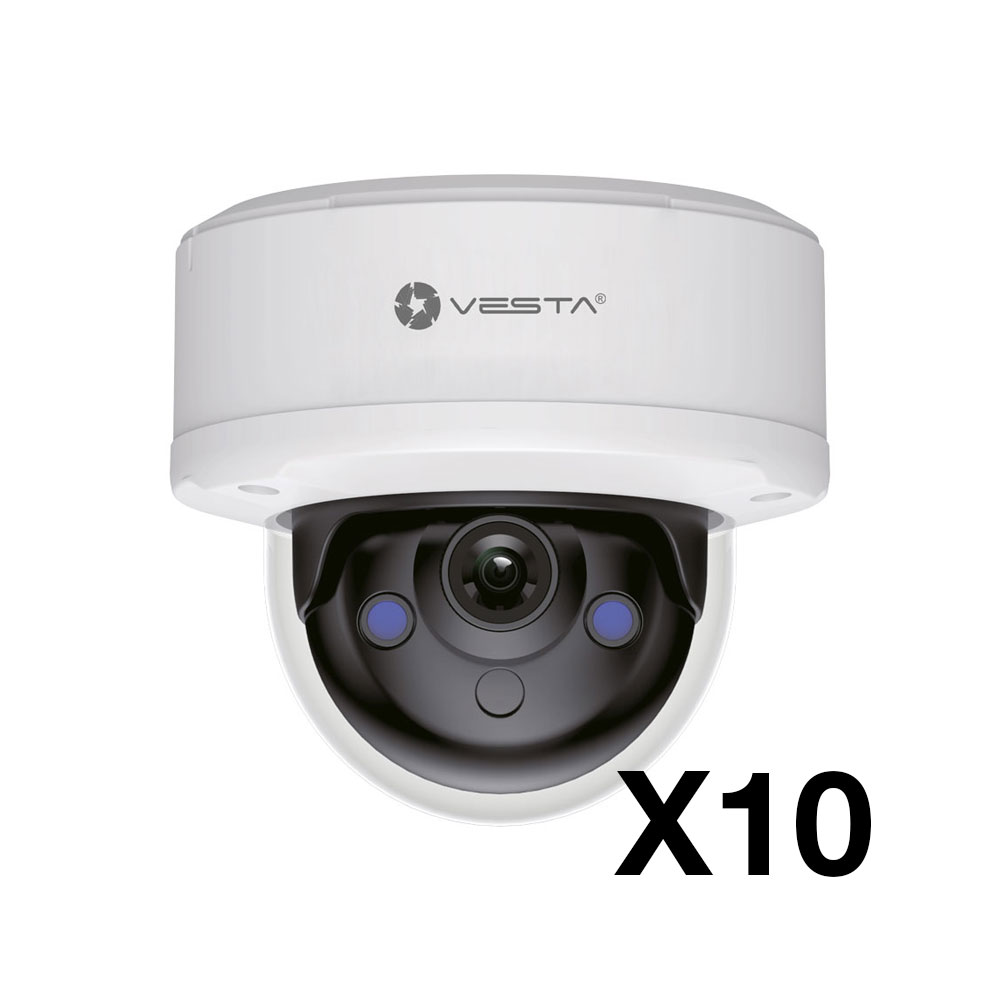 IPC-D14-E-PACK10 | Kit di 10 Dome IP da esterno da 4MP Dual Light Eco