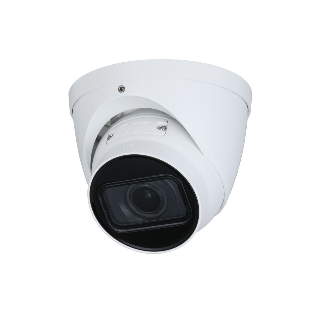 IPC-T4Z | Fixed IP dome with Smart IR 40 m for outdoor. 4MP 1/3 ”CMOS. Dual Stream. H.265 + / H.265 / H.264 + / H.264 / MJPEG format. Up to 4MP resolution at 20ips. ICR filter. 0.05 lux F1.8. Motorized 2.8 ~ 12mm (97 ° ~ 31 °) lens. OSD, AWB, AGC, BLC, HLC, digital WDR, 3D-DNR, 4 ROI zones, mirror, video sensor and privacy masks. MicroSD slot. Onvif, API. IP67. 3AXIS. 12V DC. PoE.