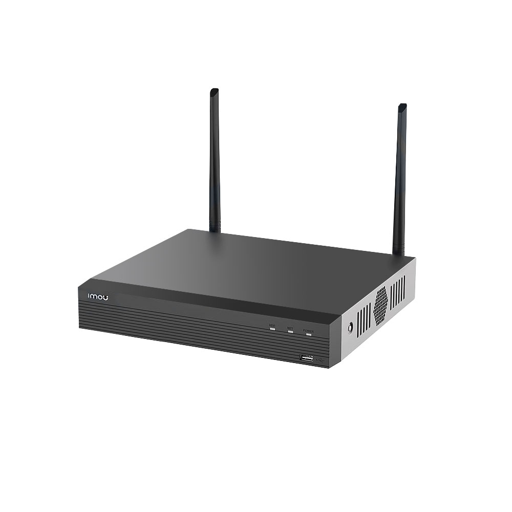 LC-NVR2108HS-W-4KS2-IMOU | IMOU WiFi IP NVR of 8 channels up to 8MP. H.265+/H.265/H.264+/H.264. 4 ch playback. 4K/8MP, 6MP, 5MP, 4MP, 3MP, 1080P, 1,3MP, 720P, etc. 80 Mbps recording. HDMI (4K) and VGA (1080P) output. 1 HDD SATA III capacity. 1 RJ45 Fast Ethernet. 2 USB 2.0. 12V DC. Compact 1U.