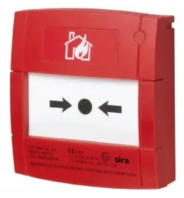 NOTIFIER-210 | Pulsador de alarma rearmable de color rojo para sistemas convencionales