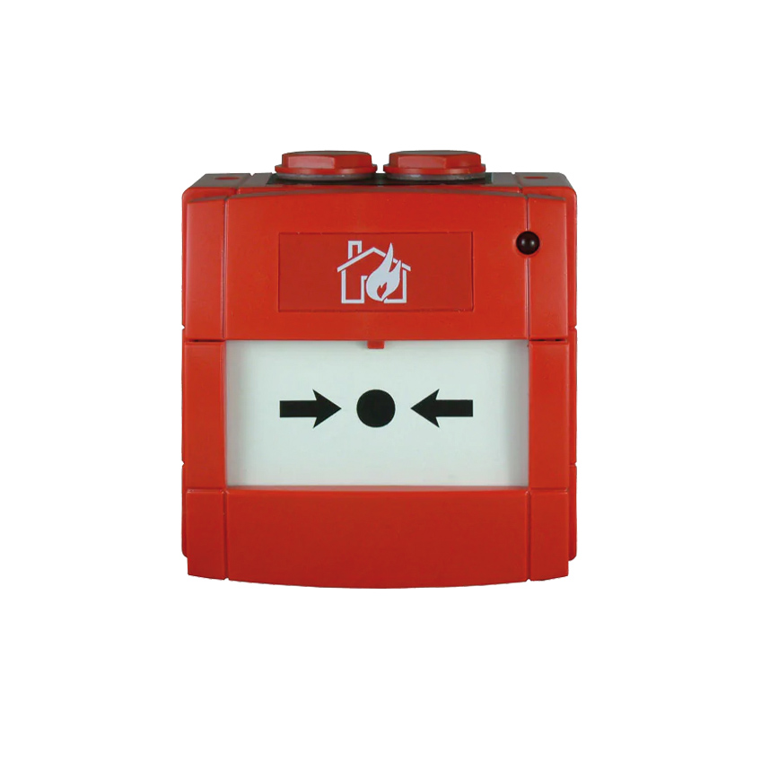 NOTIFIER-213 | Pulsador de alarma por rotura de cristal con contacto NA o NC, de color rojo para sistemas convencionales.