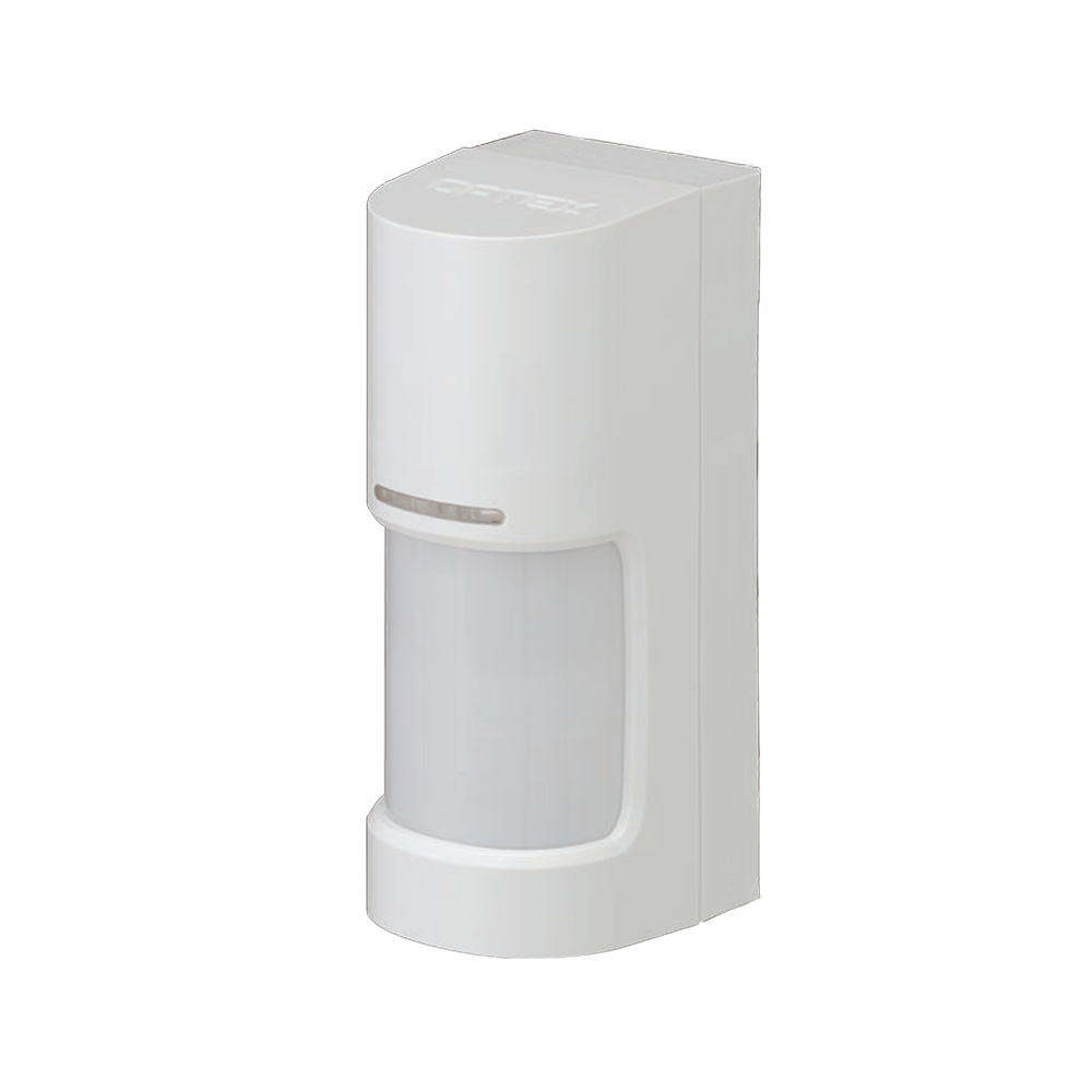 OPTEX-158 | Detector PIR vía radio panorámico 180° de la serie WX Infinity para exteriores con antimasking por LED activo
