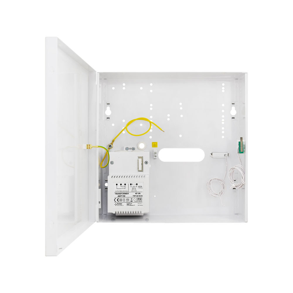 PAR-373 | Caja metálica para centrales Paradox con transformador 40 VA y espacio para batería de 7 Ah