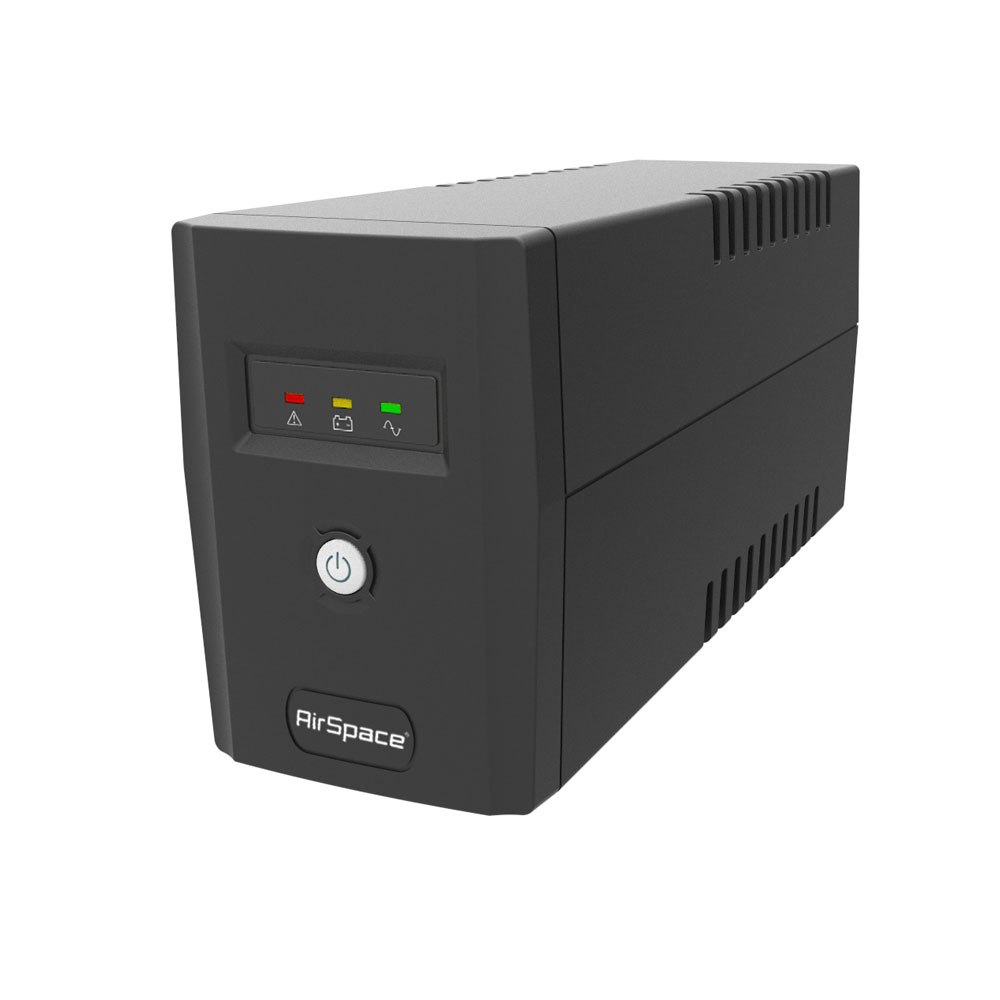 SAM-4630 | UPS AirSpace da 850 VA / 480 W. Connessione Schuko. Funzione di avviamento a freddo. Funzione di autodiagnosi integrata. Protezione Internet via modem / LAN. Compatibile con generatore. Indicatori LED. Capacità di carico più veloce. Ricarica automatica in modalità off. Funzione di riavvio automatico