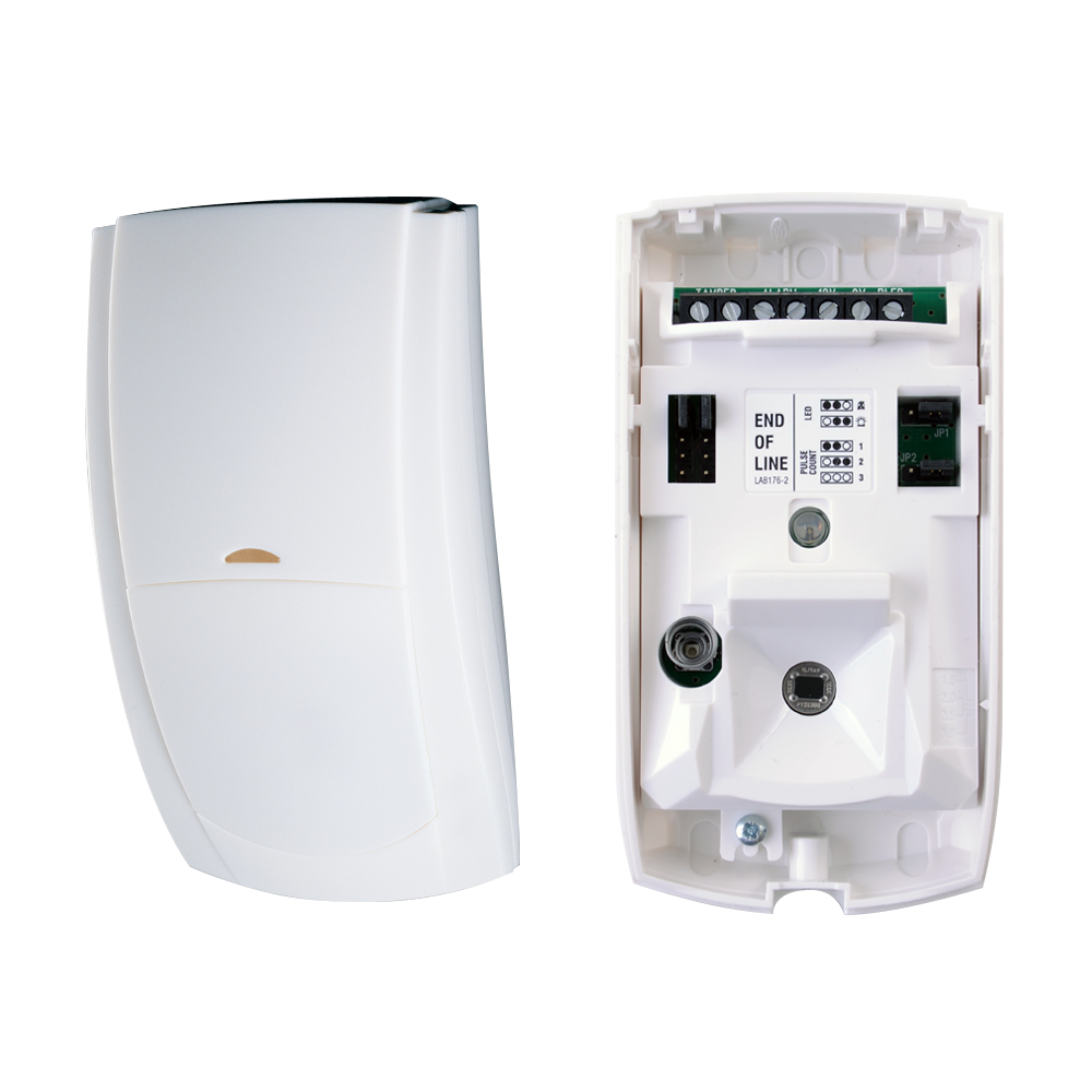 TEXE-13 | Detector PIR digital Premier Elite IR de alta inmunidad con sistema de módulos PCB intercambiables. Cobertura de 15 metros, 85°. Altura de instalación de 1,5 ~ 3,1 metros. Contador de pulsos digital. Óptica sellada. Compensación de temperatura. Salida de relé. Tamper sabotaje. EN50131 Grado 2, Clase ambiental II.