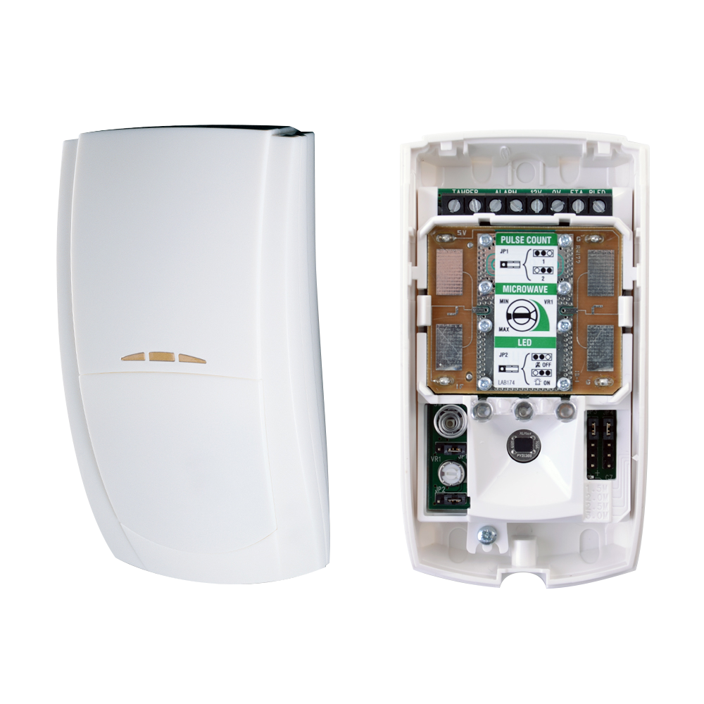 TEXE-16 | Detector de doble tecnología PIR y Microondas Banda X Premier Elite DT de alta inmunidad con sistema de módulos PCB intercambiables
