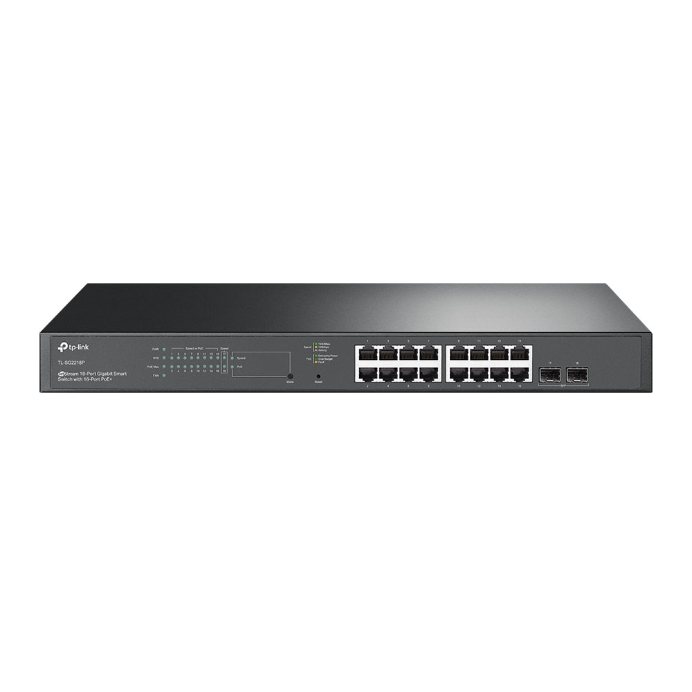 TPLINK-045 | Switch L2+ Gigabit con 16 puertos PoE+ y 2 SFP