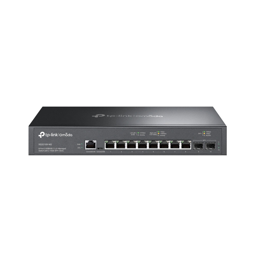 TPLINK-053 | Switch L2+ de 8 portas 2,5G e 2 SFP+ 10 Gigabit