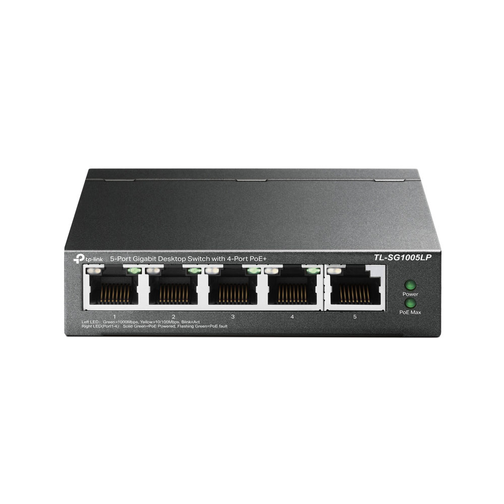 TPLINK-112 | Switch Gigabit de 5 puertos con PoE+ de 4 puertos