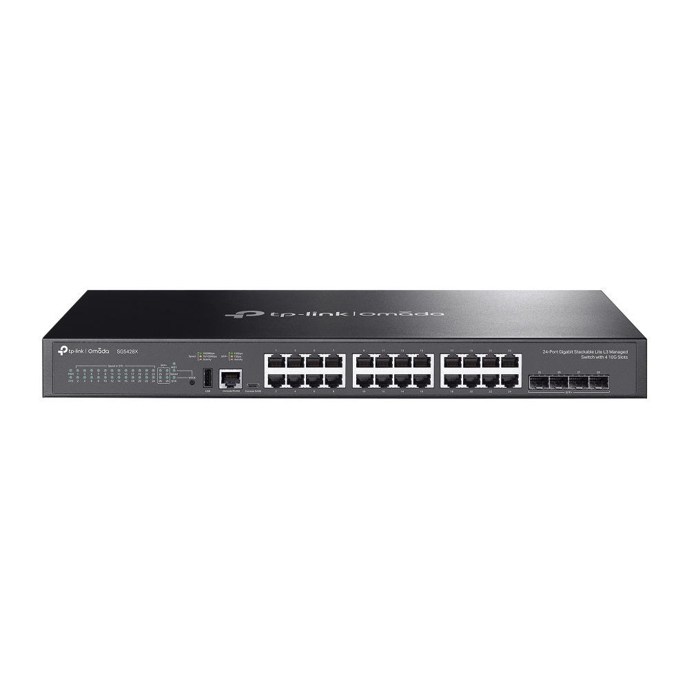 TPLINK-223 | TP-Link Omada 24-port Gigabit + 4 SFP+ 10G L3 Managed Switch