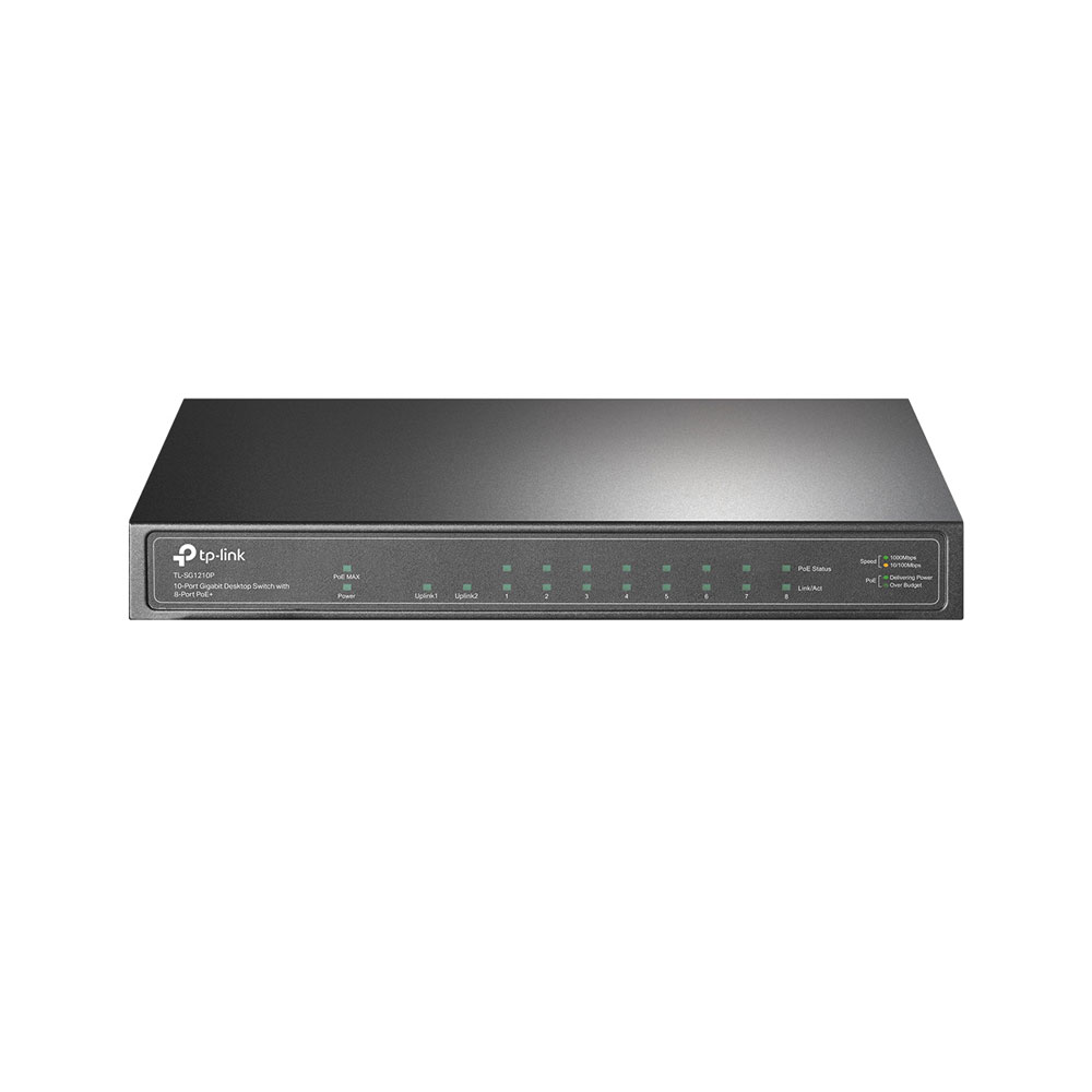 TPLINK-260 | Switch no gestionable Gigabit PoE+ TP-Link de 10 puertos con SFP