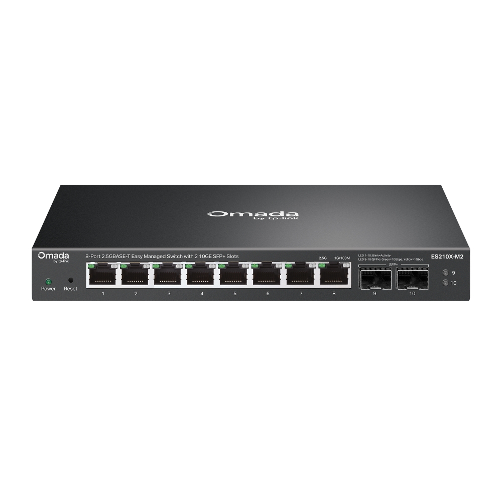 TPLINK-323 | Omada by TP-Link Easy Managed switch with 8 2.5G ports and 2 10G SFP+ ports