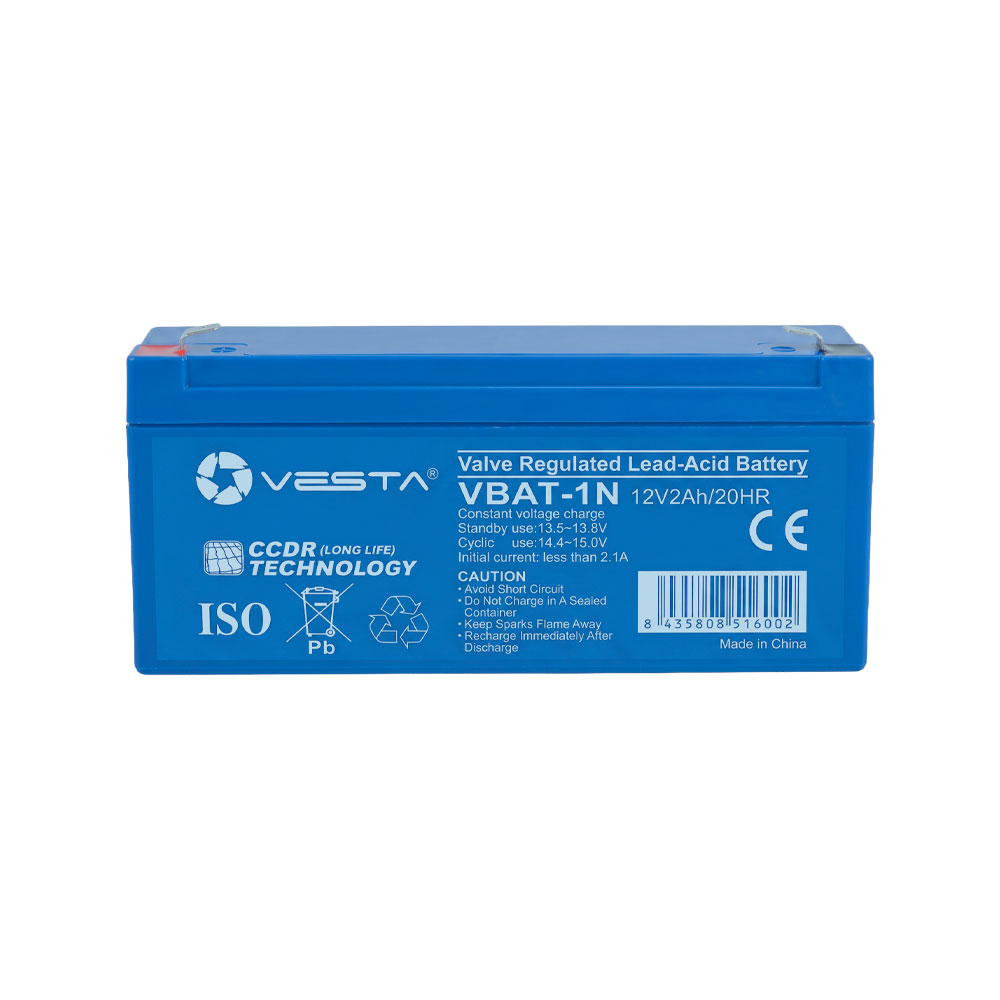 VBAT-1N | Batería recargable AGM VRLA VESTA de 12 V y 2 Ah con tecnología CCDR