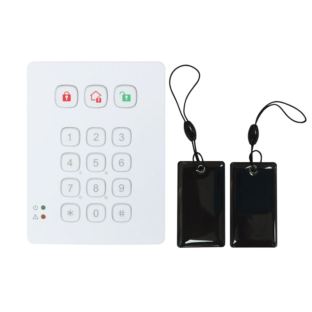 VESTA-012 | Tastiera radio VESTA by Climax con lettore di prossimità. Chiavi di emergenza antipanico, antincendio e mediche. Lettore RFID e NFC. Alimentato da 1 batteria al litio CR123 3V. Durata della batteria di 6 anni. Conforme a UL1023