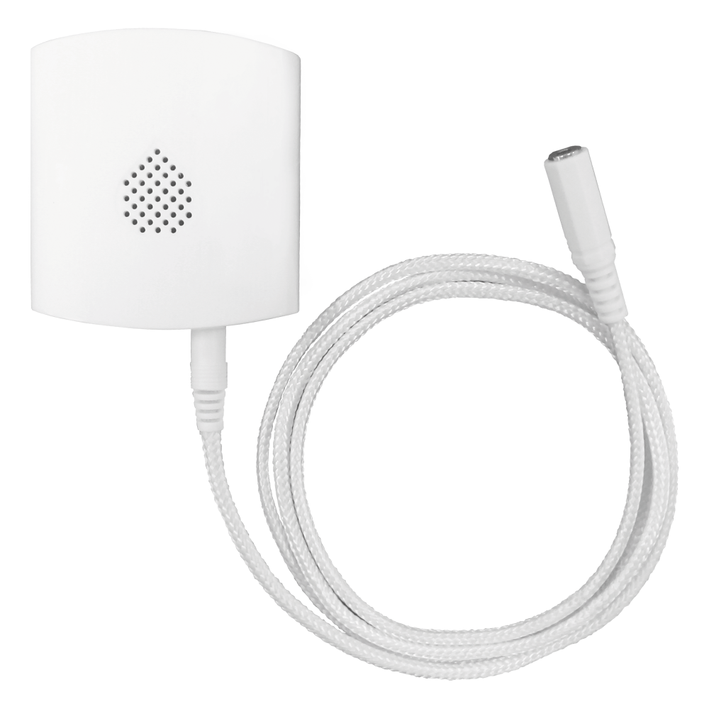 VESTA-026 | Rivelatore di inondazioni radio VESTA by Climax. Sonda per acqua cablata. Incorpora una sirena da 85 dB. Supervisione periodica. Alimentato da 1 batteria al litio CR123 3V. Durata della batteria di oltre 10 anni. Grado di protezione IP55