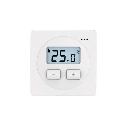 VESTA-104 | Termostato inteligente Z-Wave. Diseño de 2 botones para un uso simplificado y sencillo. Interfaz de programación simple e intuitiva. Modo frío: activa el enfriamiento cuando la temperatura sube por encima del punto de ajuste de enfriamiento (entre 11°C ~ 32°C). Modo de calor: activa el calentamiento cuando la temperatura cae por debajo del punto de ajuste de calor (entre 9°C ~ 30°C). La conectividad remota permite una fácil administración a través de PC, smartphone y tabletas. Soporte de calidad del aire interior: fácil integración para humidificación, deshumidificación y ventilación. Controla el sistema de calefacción o refrigeración del hogar a través de terminales de relé de 3 hilos. Transmisión regular de señales de temperatura según los intervalos designados. Capacidad para controlar el relé remoto a través del panel de control cuando el modo remoto está habilitado. Señales de supervisión periódicas para verificar la integridad del sistema. Detección de batería baja. Compatible con los sistemas Z-Wave de otros fabricantes