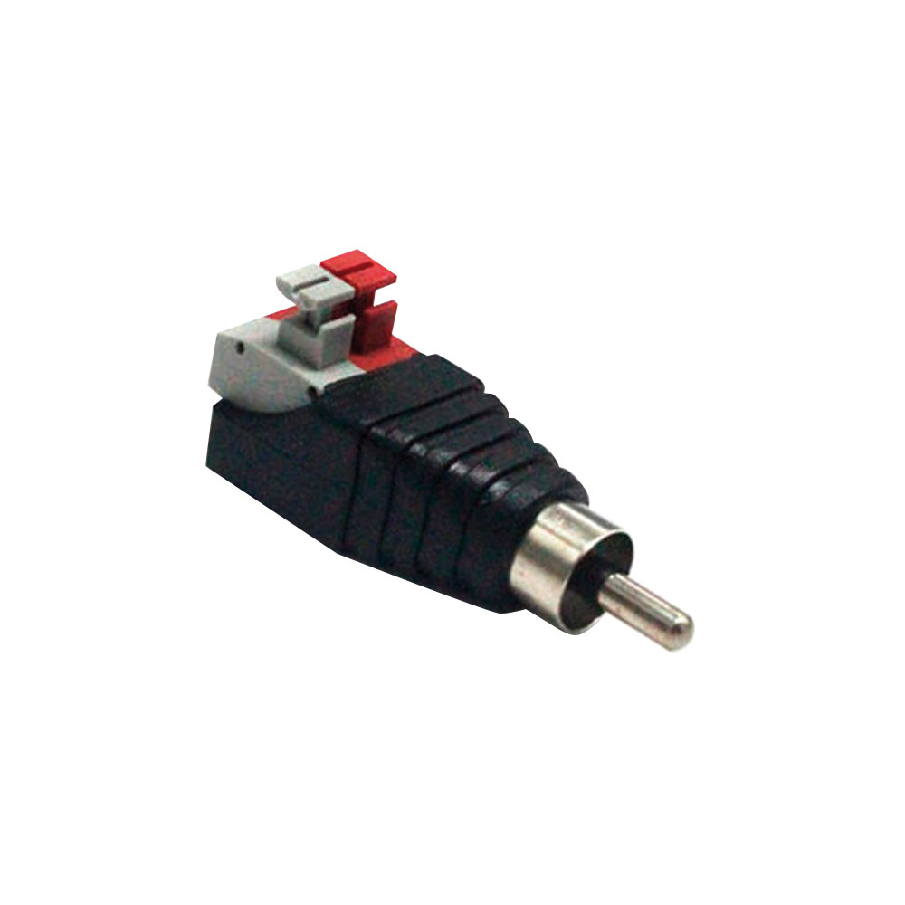 VESTA-495 | Connettore RCA maschio VESTA con terminale a pressione per impianti CCTV