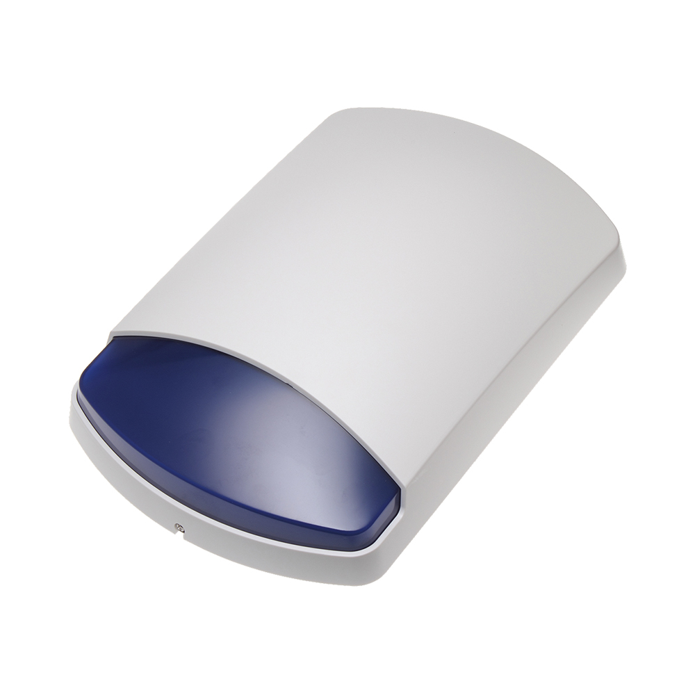 VESTA-020 | Outdoor siren via radio VESTA by Climax. Sound power of 107dB at 1 meter. Four volume levels. Tamper proof. It works with 4 1.5V alkaline batteries. It also works connected to the AC network. Protection degree IP56. EN50131-4 / EN50131-5-3 Grade 2, Environmental class IV