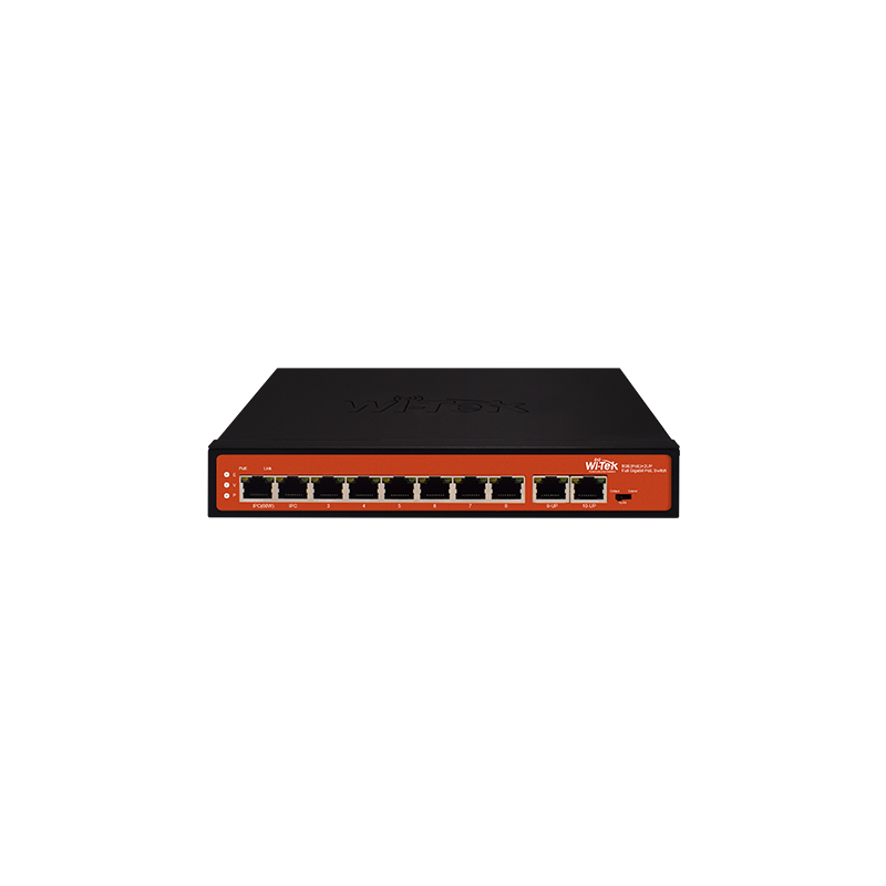 WITEK-0009 | 8 PoE + 2 Uplink Gigabit Unmanaged PoE Switches 