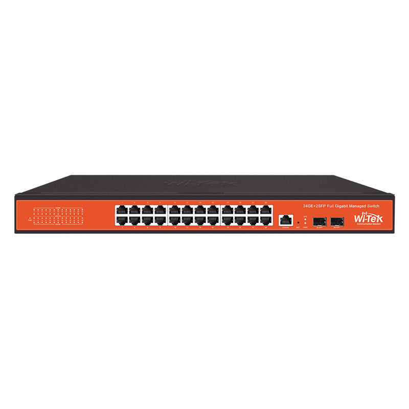 WITEK-0031 | 24 Gigabit Ethernet + 2 Gigabit SFP L2 Managed L2 Switches 