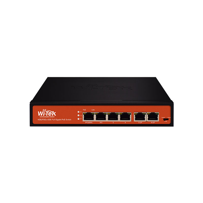 WITEK-0034 | 4 PoE + 2 RJ45 unmanageable PoE switch