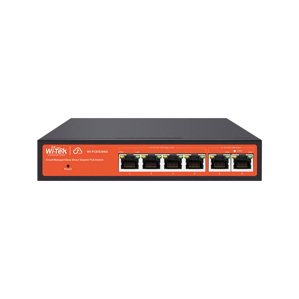 WITEK-0073 | Switch PoE gestionado en la nube de 6 puertos Gigabit