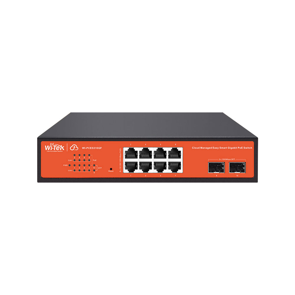 WITEK-0074 | Switch PoE gestionado en la nube de 8 puertos Gigabit