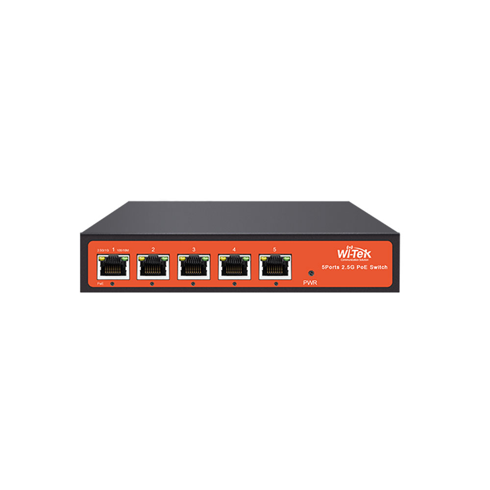 WITEK-0099 | Switch PoE de 5 puertos 2,5GB