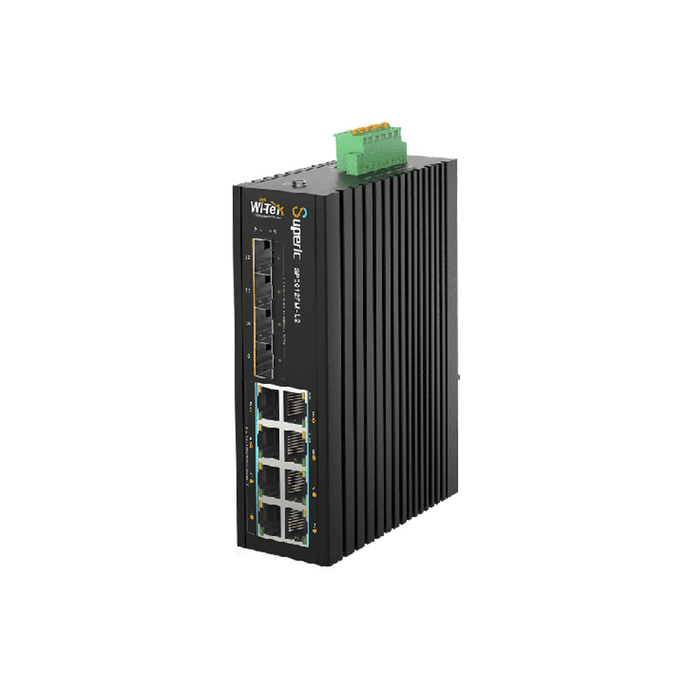 WITEK-0115 | Switch gestibili L2 8 PoE+ Gigabit + 4 SFP 2,5G