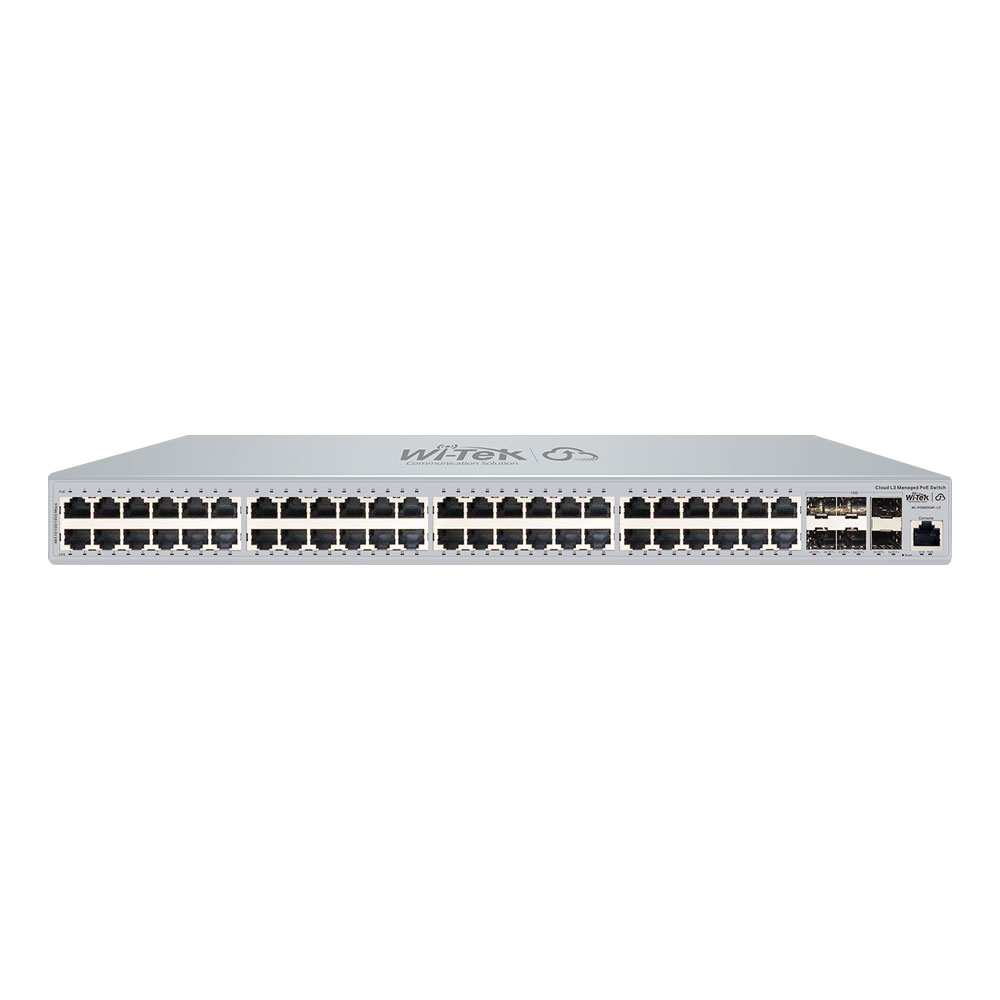 WITEK-0140 | Commutateur Gigabit administrable L3 48 ports PoE+