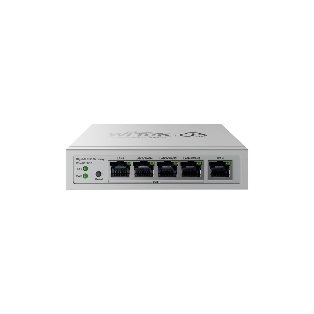 WITEK-0165 | Gateway Cloud PoE a 4 porte