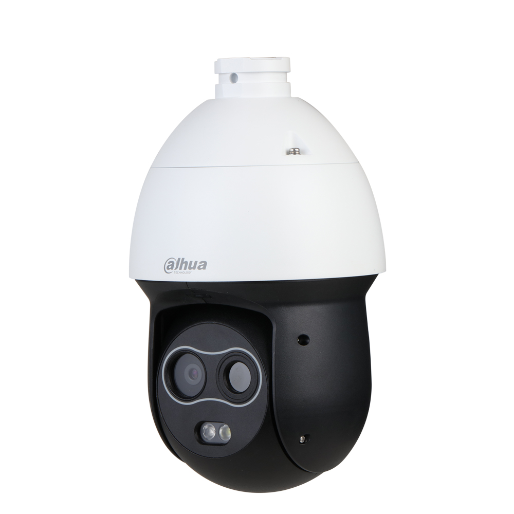 DAHUA-1876 | Dome motorizzato termico IP/HDCVI/analogico di 200°/sec. per esterno. Camera termica con risoluzione 256 x 192, lente di 7 mm. Rilevamento di persone fino a 292 metri e di veicoli fino a 778 metri. Autotracking e rilevamento intelligente
(IVS). Uscita di video ANALOGICA/HDCVI. 300 presets DH-SD/Pelco-P/D. 1 entrata / 1 uscita audio. 2 entrate / 1 uscita di allarme. Porta RS485. Slot MicroSD. Onvif, PSIA, CGI. IP66. 12V DC. PoE+.