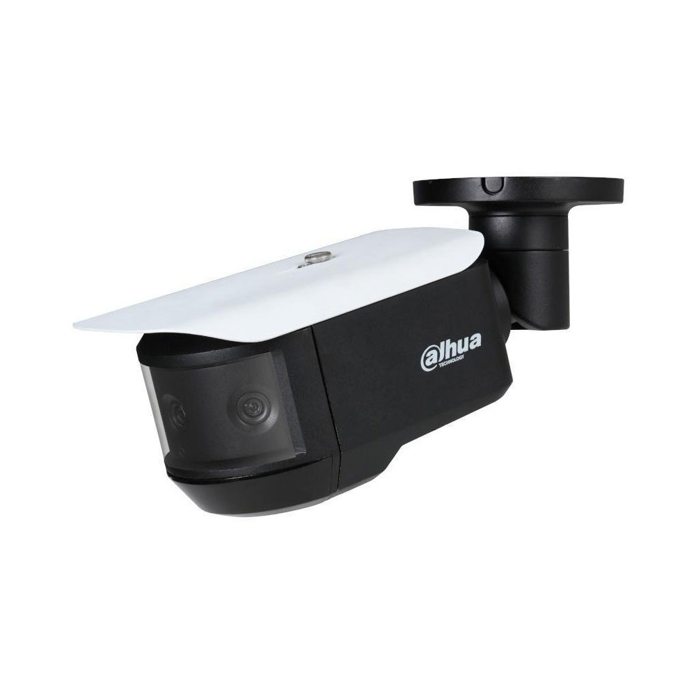 DAHUA-1061 | Camera bullet HDCVI 4K panoramica multi-sensore serie ULTRAPRO con illuminazione IR da 20 m per esterno. 3 sensori CMOS 1/2,8" da 2 megapixel. Uscita HDCVI panoramica 180° + uscita HDCVI da 3 canali da 2MP. Ottica fissa da 3,6 mm (180°). Filtro elettronico. OSD, AWB, AGC, 2D/3D-NR, BLC, HLC, WDR real 120dB. 1 entrata audio. 2 entrate / 1 uscita allarme. IP67, IK10, Lightning-proof 4KV. 12V CC. Supporto 3AXIS.