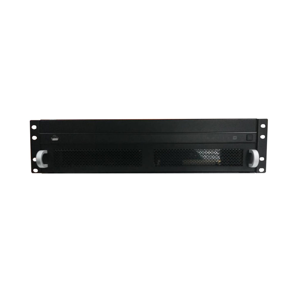 DAHUA-1379 | Contrôleur multi-écran pour l'embranchement de videowall de jusqu'à 32 unités LCD. Boîte industriel ACTA de 19"/2,5U. 4 fentes de service pour les cartes d'entrée / sortie vidéo. Bus PCI-E. Admet les signaux vidéo analogiques ou numériques et la sortie de la matrice vidéo. Origine HDMI, DVI-I, CVBS, 3G-SDI. Sorties HDMI, 3G-SDI. 2 ports Gigabit. 3 ports RS232. 1 port RS485. 1 port USB 2.0 + 1 port USB 3.0. 220V CA.