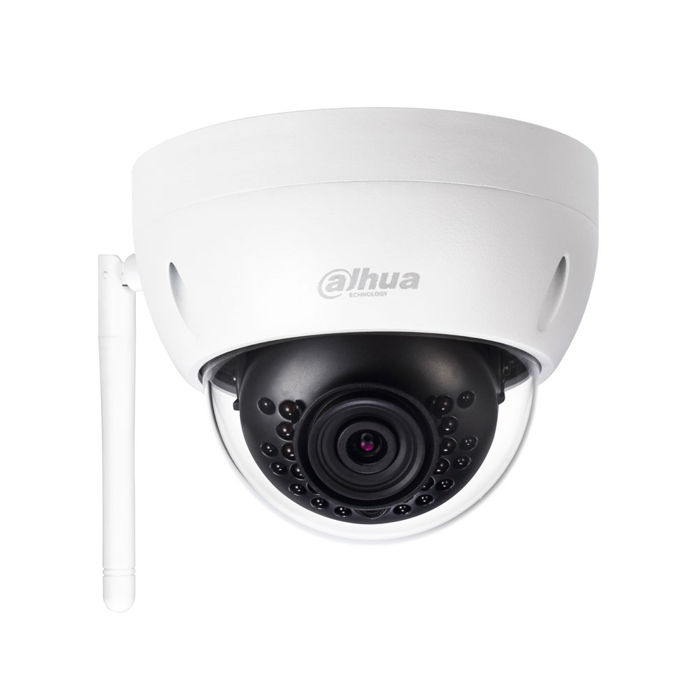 DAHUA-621-FO | Domo fijo IP serie PRO con WIFI e iluminación IR de 30 m antivandálico para exterior. CMOS 1/3”. Stream dual. Resolución de hasta 3MP. Óptica fija de 2,8 mm (100°). Filtro ICR. OSD, AWB, AGC, WDR digital, 3D-NR, mascaras de privacidad, modo corredor. Ranura MicroSD. Onvif. IP67, IK10. 12V CC.