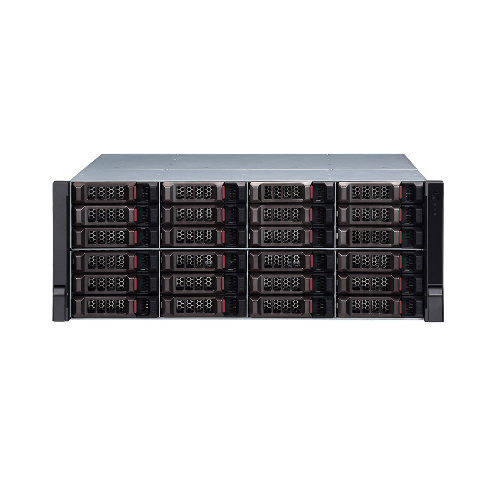 DAHUA-636 | Server di storage IP per 24 HDD. Rendimento di regitrazione di 1024MB/s. 24 baie. RAID. Intercambio a caldo.Ventilatori redondanti (fonte di alimentazione redondante). Funzionamento 7×24 ore ininterroto. Supporto 6 TB di disco duro. 24 entrate SATA. 5 RJ45 Gigabit. Onvif, CGI. 2 USB 3.0, 1 eSATA, 1 RS232. 4U montato in rack standard.