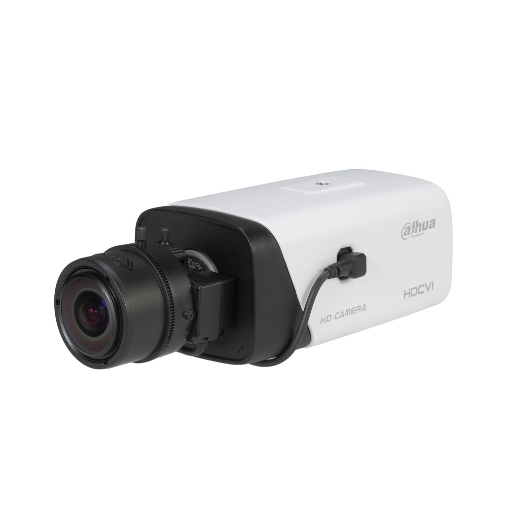 DAHUA-815 | Camera box HD-CVI serie PRO con illuminazione StarLight di 3ª generazione, per interno. CMOS 1/2,8” di 2,1MP a 1080P. Uscita dual (HDCVI / 960H). Montatura C/CS. 0,005/0,0005 lux. Filtro ICR. OSD, AWB, AGC, BLC, 2D/3D-NR, WDR real (120 dB). Entrata audio. 2 entrate / 1 uscita di allarme. RS485. 24V CA / 12V CC.