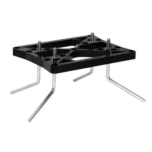 DEM-05 | Mounting support of column base. Mounting base plate for DEM-098 /099 /02 /04. Designed for fixing dado-bolster in concrete. Mounting nuts and bolts of the included column base, washers, stainless self-locking nuts