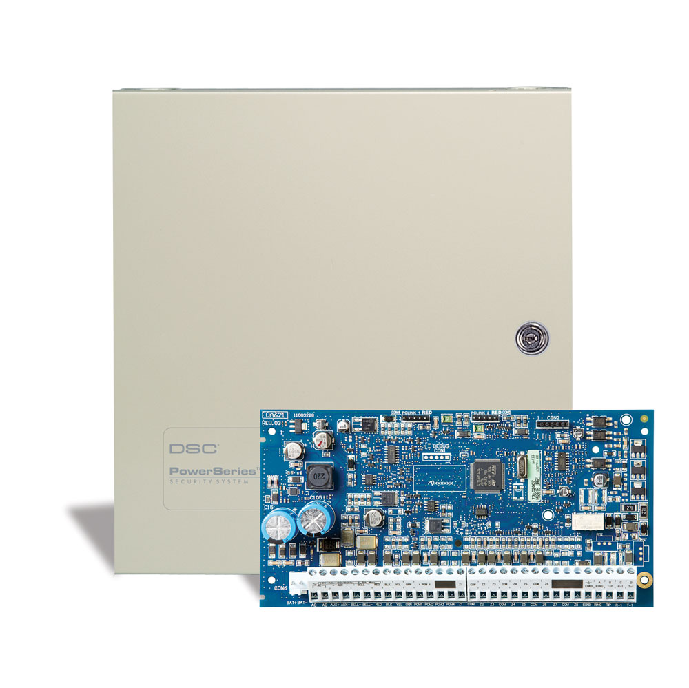 DSC-1 | Centrale Power NEO da 6 a 16 zone. 2 uscite PGM espandibili a 22. 2 partizioni. 500 eventi. 48 codici utente. Fino a 8 tastiere. Fino a 1 ricevitore e 4 ripetitori via radio. Include scatola e trasformatore. Grado 2.