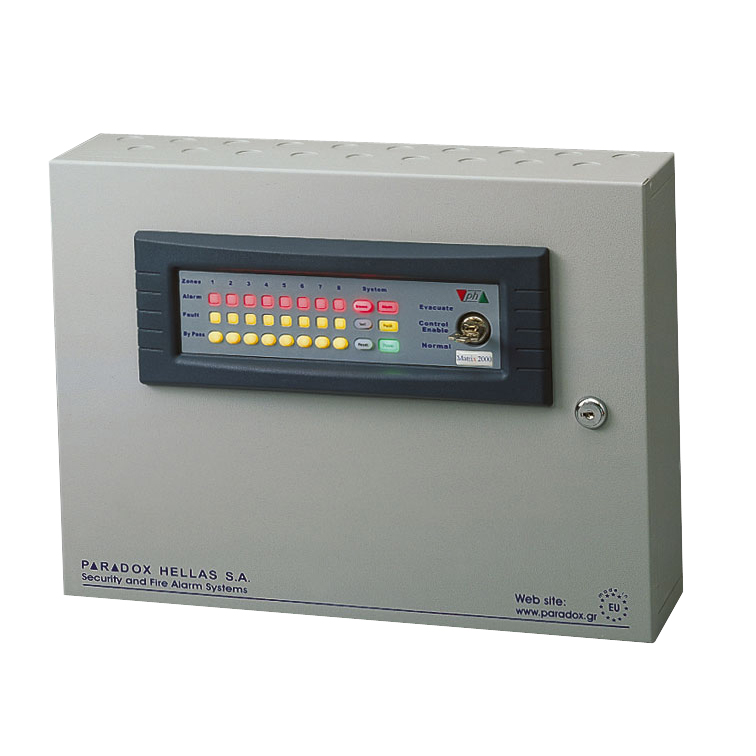 FOC-201 | Centrale rilevamento incendi con microprocessore PARADOX HELLAS a 8 zone