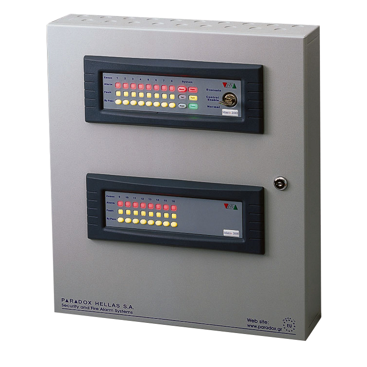 FOC-202 | Centrale rilevamento incendi con microprocessore PARADOX HELLAS a 12 zone