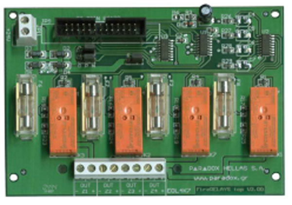 FOC-212 | Module of 4 relay outputs for micro process engineered PARADOX HELLAS fire detection stations of 4, 8 and12 zones