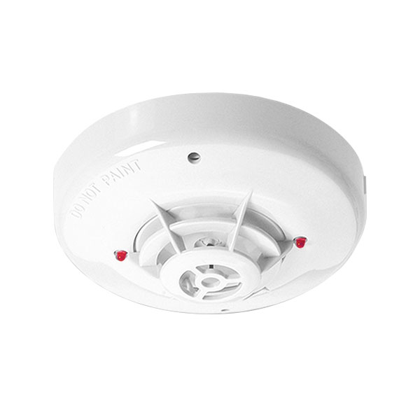 FOC-591 | Detector térmico Hochiki convencional. Incorpora un elemento de temperatura fija de 60°C. Indicadores visibles 360°. Salida de indicador remoto. IP63. Policarbonato color blanco. EN54-5.