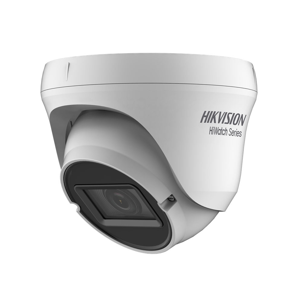 HIK-60 | Domo fijo 4 en 1 Serie HiWatch™ de HIKVISION® con iluminación Smart IR de 40 m para exterior. CMOS de 1MP. Salida 4 en 1 (HDCVI/HDTVI/AHD/960H). Óptica varifocal de 2,8~12 mm (70°~22,3°). Filtro ICR. OSD, AGC, BLC, WDR digital, DNR, brillo, nitidez, espejo. IP66. 3AXIS. 12V CC.
