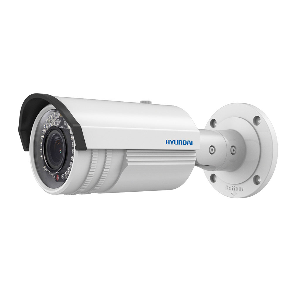 HYU-203 | IP bullet camera with IR illumination of 30 meters, for outdoors. 4MP. H.264/H.264+/MJPEG. 1/3" CMOS, 4MP. 4MP /1080P /720P /CIF. mechanical filter. 0,014 lux. 2,8~12 mm motorized lens (112°~33,8°). OSD, 3D-NR, BLC, real WDR (120 dB), privacy mask, ROI. Intelligent functions (IVS). MicroSD//SDHC/SDXC. IP67. 12V DC. PoE.